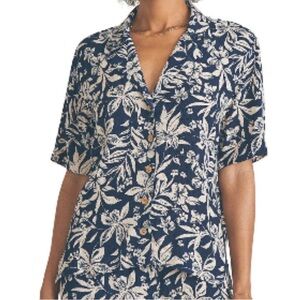 Faherty cabana tropical Floral Button-Up Shirt women’s L